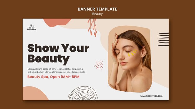 Modelo de banner natural e beleza