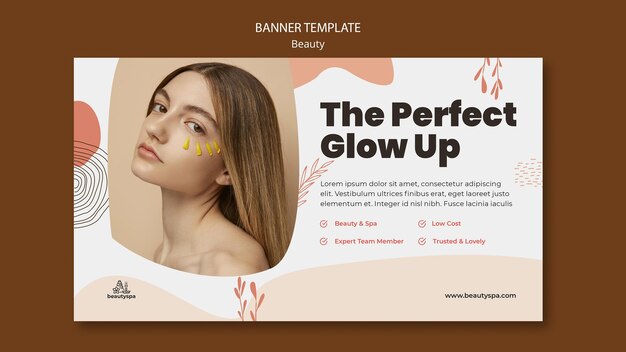 Modelo de banner natural e beleza