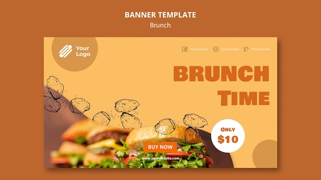 Modelo de banner para brunch