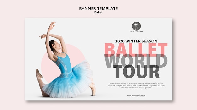 Modelo de banner para desempenho de balé
