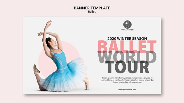 Modelo de banner para desempenho de balé
