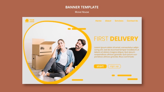 Modelo de banner para empresa de mudança de casa