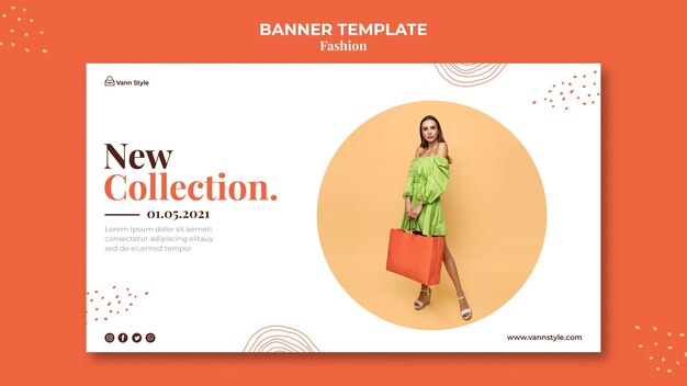 Modelo de banner para loja de moda