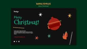 PSD grátis modelo de banner para o natal