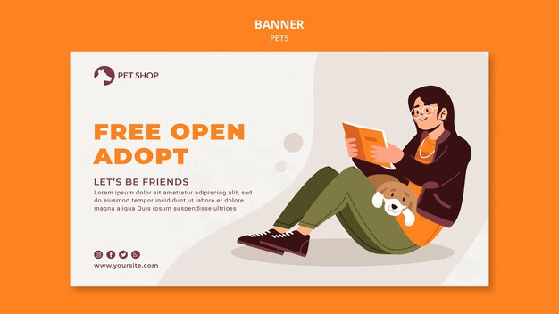 Modelo de banner para pet shop