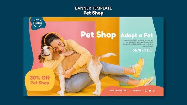 Modelo de banner para pet shop