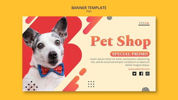 Modelo de banner para pet shop