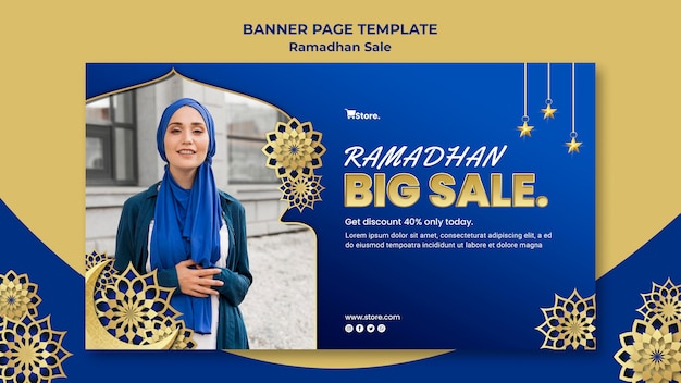 Modelo de banner para venda no ramadã
