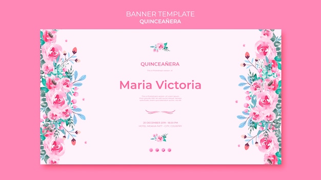 Modelo de banner quinceañera