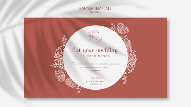 Modelo de banner simples e elegante para casamento