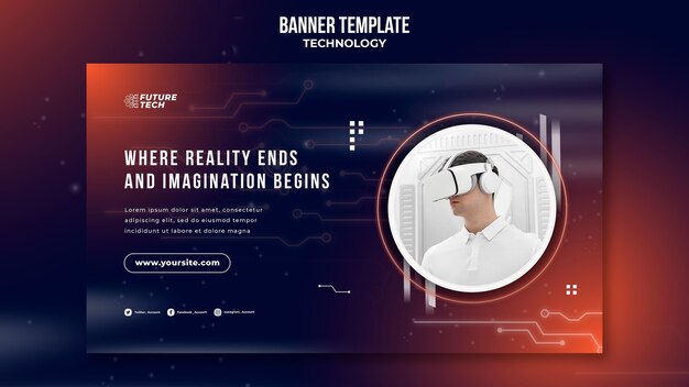Modelo de banner tecnológico