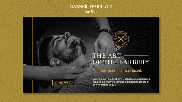 PSD grátis modelo de barbearia de banner