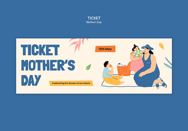 Modelo de bilhete para a celebração do Dia da Mãe