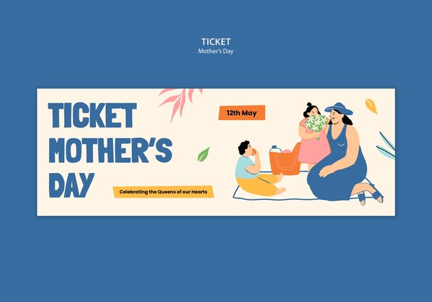 Modelo de bilhete para a celebração do Dia da Mãe
