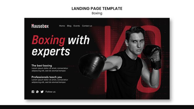 Modelo de boxe realista
