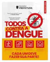 PSD grátis modelo de campanha de mídia social contra a dengue faça a sua parte