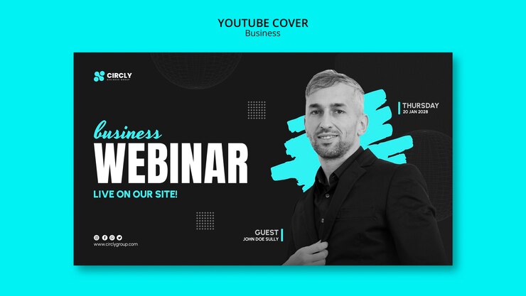 PSD grátis modelo de capa de estratégia de negócios do youtube