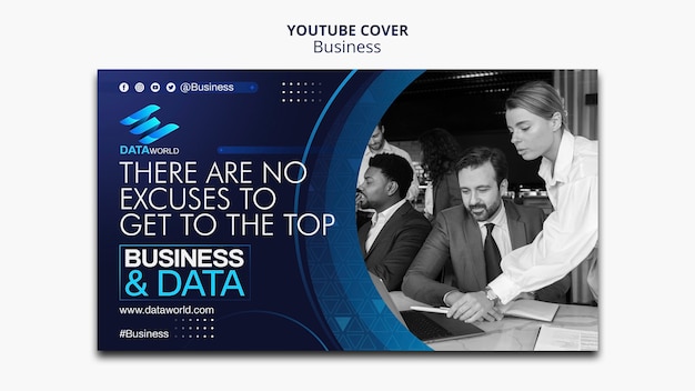 Modelo de capa de estratégia de negócios do YouTube