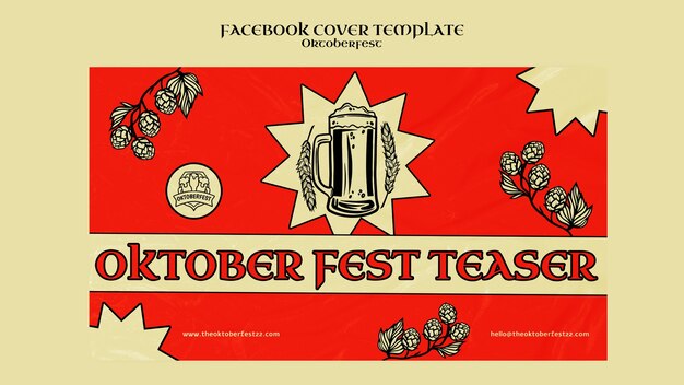 Modelo de capa de mídia social de celebração da Oktoberfest