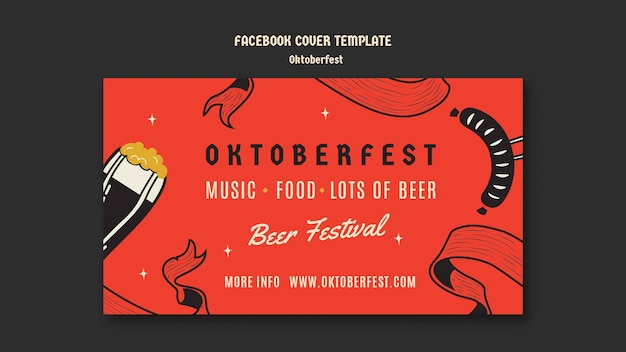 Modelo de capa de mídia social para celebração da oktoberfest