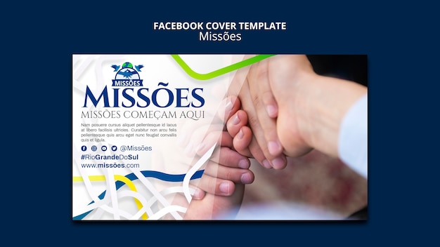 Modelo de capa do facebook da missoes