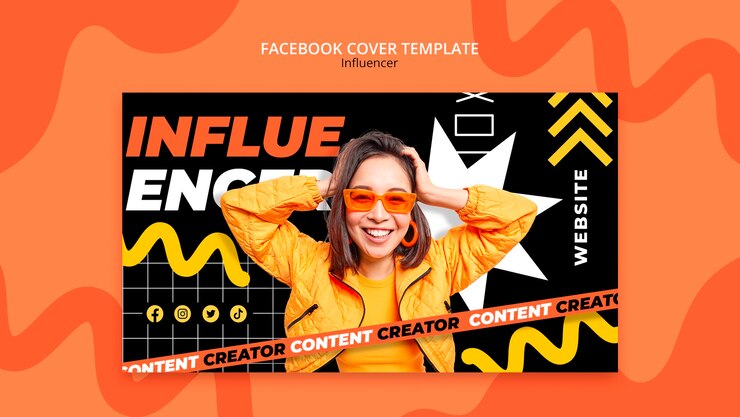 PSD grátis modelo de capa do facebook de estilo de vida do influenciador