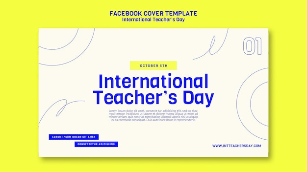 Modelo de capa do facebook do dia internacional do professor