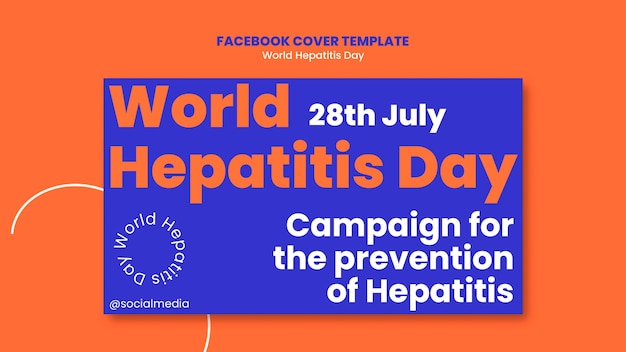 PSD grátis modelo de capa do facebook do dia mundial da hepatite