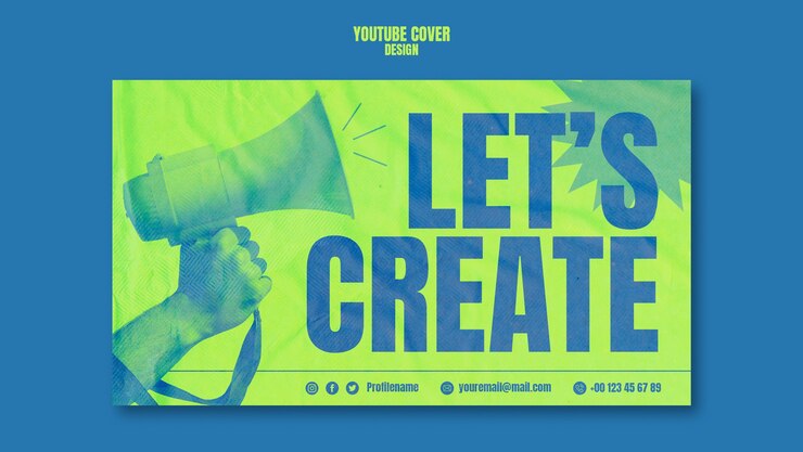 PSD grátis modelo de capa do youtube de design gráfico plano