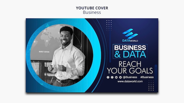 Modelo de capa do youtube de estratégia de negócios