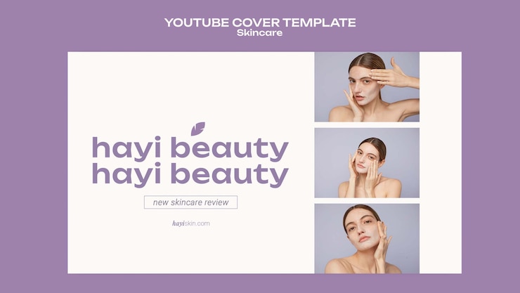 PSD grátis modelo de capa do youtube de lavanda digital