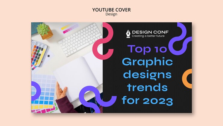 PSD grátis modelo de capa do youtube de profissão de design gráfico