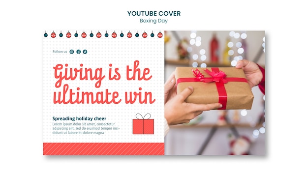 Modelo de capa do youtube do boxing day