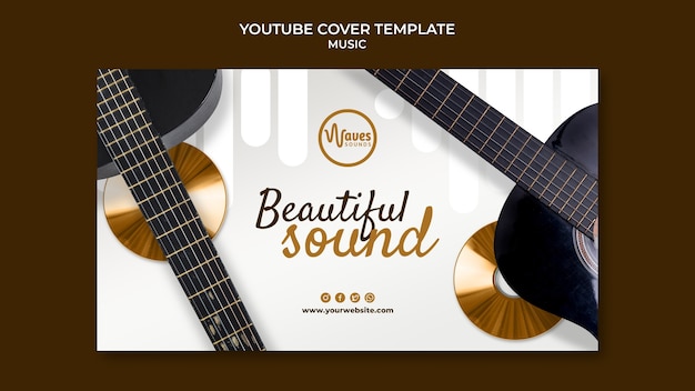 Modelo de capa do youtube para eventos musicais