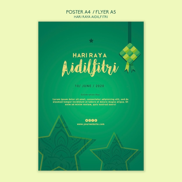 Modelo de cartaz - aidilfitri