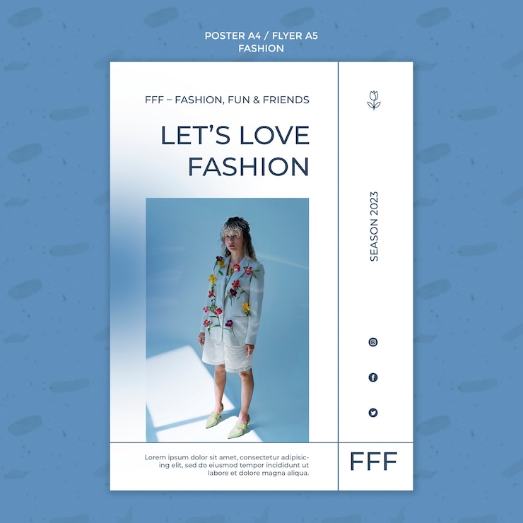 PSD grátis modelo de cartaz - coleção de moda