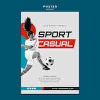PSD grátis modelo de cartaz - conceito de esporte