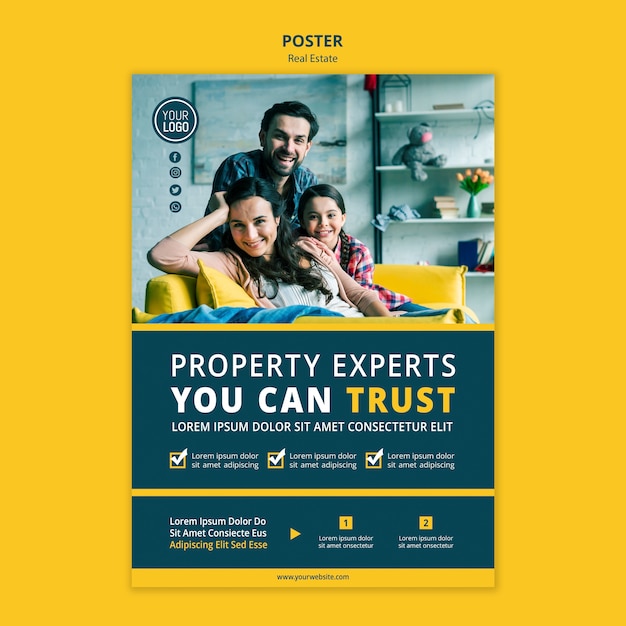 Modelo de cartaz - conceito imobiliário