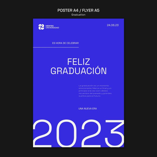 Modelo de cartaz de celebração de formatura