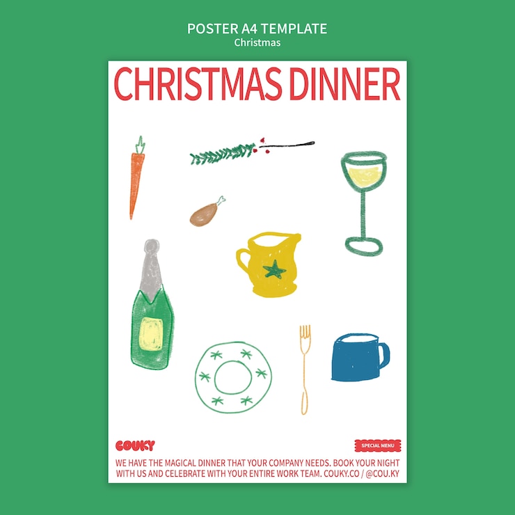 PSD grátis modelo de cartaz de comemoração de natal