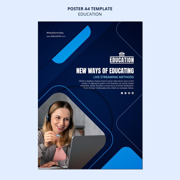 Modelo de cartaz de educação