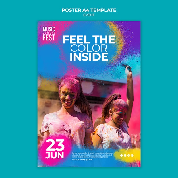 Modelo de cartaz de festival de música