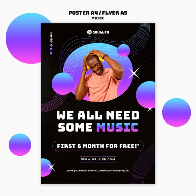 Modelo de cartaz de festival de música