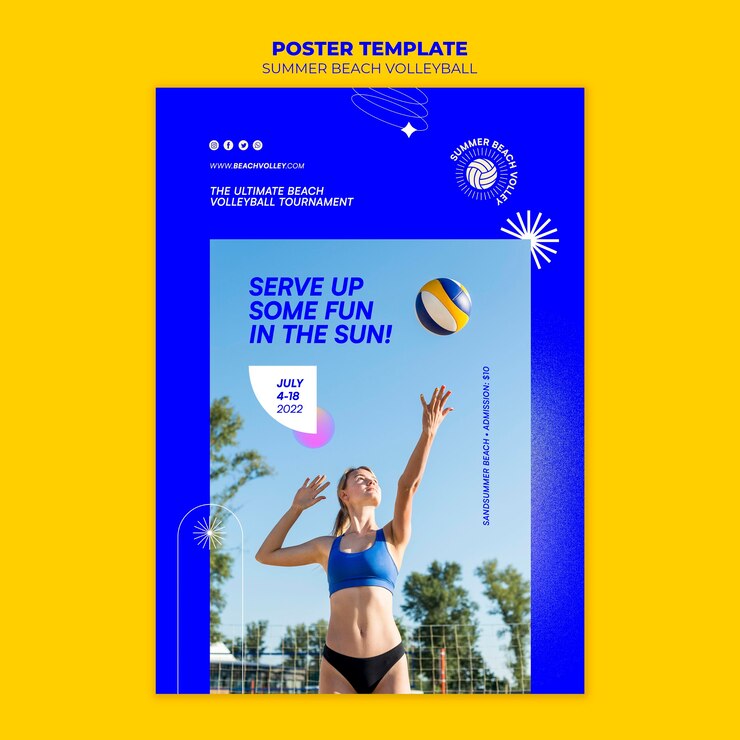 PSD grátis modelo de cartaz de verão de design plano