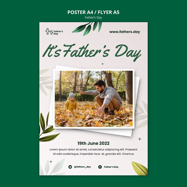 Modelo de cartaz - design do dia dos pais