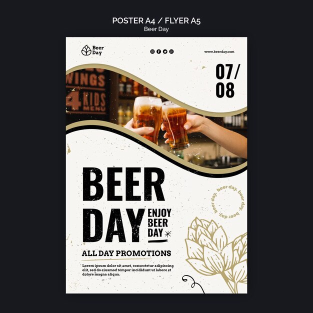 Modelo de cartaz - dia da cerveja