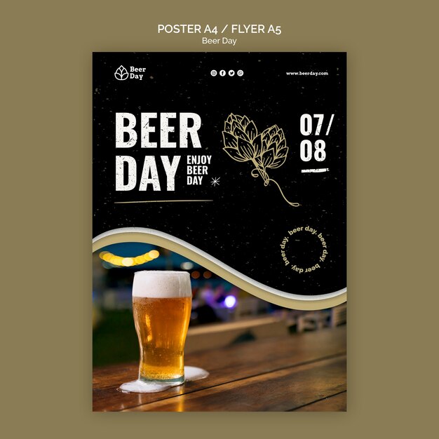 Modelo de cartaz - dia da cerveja