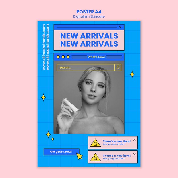 Modelo de cartaz - digitalismo skincare