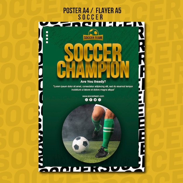 Modelo de cartaz - escola campeão de futebol