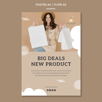 Modelo de cartaz - grandes negócios de compras
